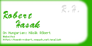 robert hasak business card